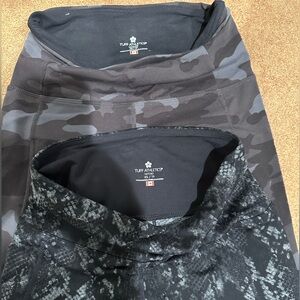 Tuff Athletics Camouflage and Snake Print Leggings-2 Pairs
